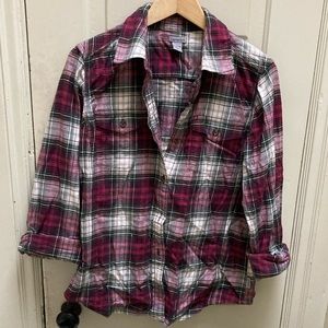 Pink and Green Soft Carhartt Flannel